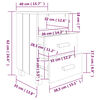 vidaXL خزانات جانب السرير 2 ق أبيض 40×35×62 سم خشب صنوبر صلب