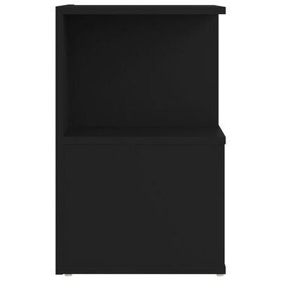 vidaXL خزانة جانب السرير أسود 35×35×55 سم خشب حبيبي