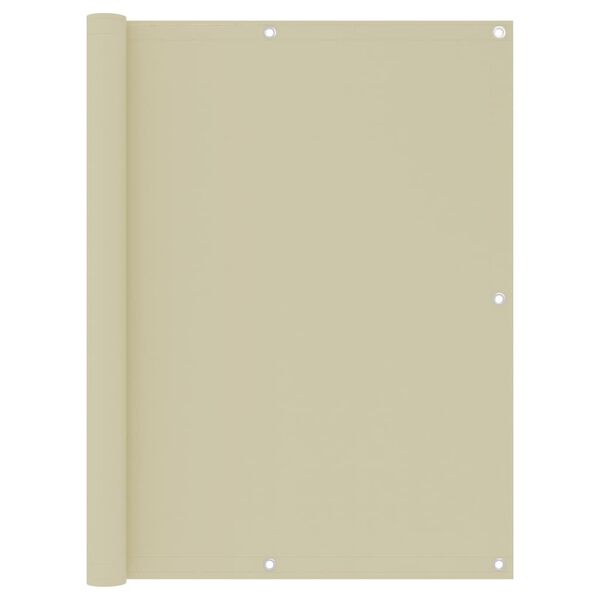 vidaXL ساتر شرفة كريمي 120×300 سم قماش أكسفورد