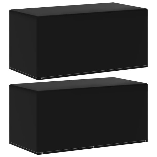 vidaXL أغطية أثاث حديقة 2 ق 6 فتحات تثبيت 160×80×75 سم