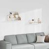 vidaXL رفوف جدارية عائمة، قطعتان، لون أبيض، 80&times;23.5&times;3.8 سم، مصنوعة من خشب MDF