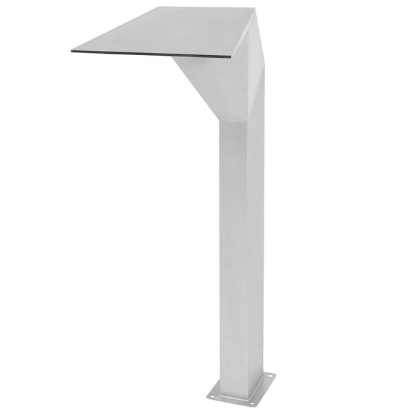 vidaXL نافورة مسبح فولاذ مقاوم للصدأ 50×30×90 سم فضي