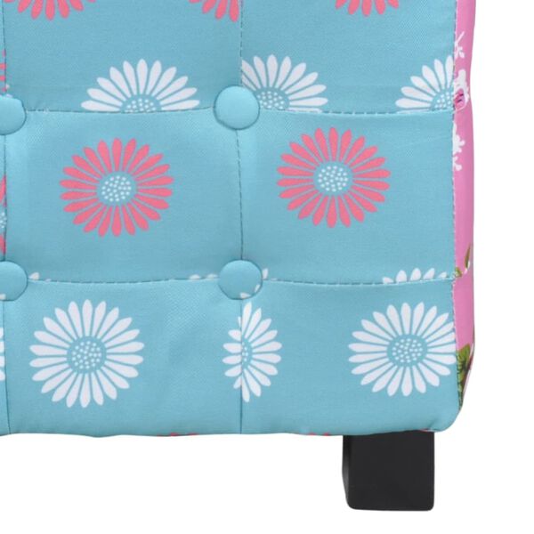 vidaXL مسند قدم مرقع كرسي هوكر بجودة نمط الحياة الرعوية