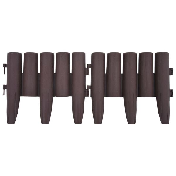 vidaXL حواف عشب 36 ق بني 10م بولي بروبيلين (PP)