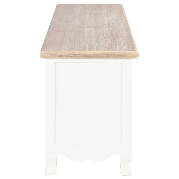 vidaXL خزانة تلفزيون 40x30x120 سم خشب أبيض