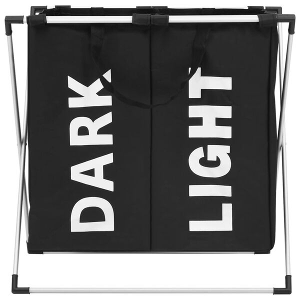 vidaXL فارز غسيل قسمين أسود