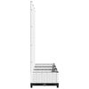 vidaXL وعاء زراعة للحديقة مع تعريشة من أبيض 120x40x121.5 سم PP
