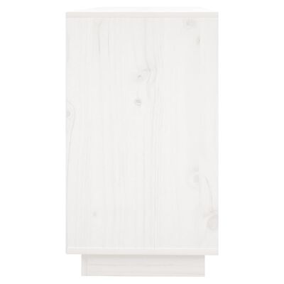 vidaXL خزانة جانبية لون أبيض 60x34x111 سم خشب صنوبر صلب