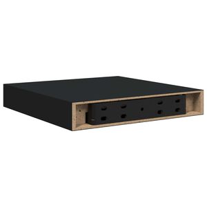323824 vidaXL Floating Wall Shelves 2 pcs Black 23x23,5x3,8 cm MDF - Untranslated