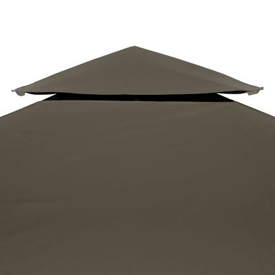 vidaXL غطاء مظلة علوي ذو طبقتين 310 جم/م² 3×4 م رمادي بني