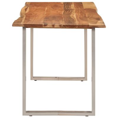 vidaXL طاولة سفرة 140×70×76 سم خشب أكاسيا صلب