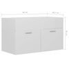 vidaXL 804797 vidaXL 2 Piece Bathroom Furniture Set High Gloss White Chipboard