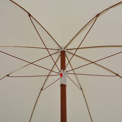 vidaXL مظلة شمسية مع عمود فولاذي 240 سم رملي