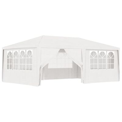 vidaXL خيمة حفلات احترافية بجدران جانبية 4×6 م أبيض 90 جم/م²