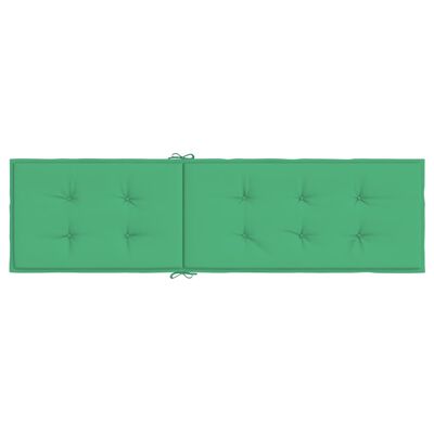 vidaXL وسادة كرسي شاطئ أخضر (75 + 105)3x50x سم