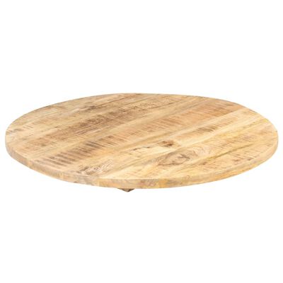 vidaXL سطح طاولة دائري خشب مانجو صلب دائري 25-27 مم 80 سم