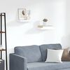 vidaXL رفوف جدارية عائمة، قطعتان، لون أبيض، 40&times;23&times;3.8 سم، مصنوعة من خشب MDF