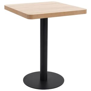 vidaXL طاولة بيسترو بنية فاتحة 60&times;60 سم من خشب MDF