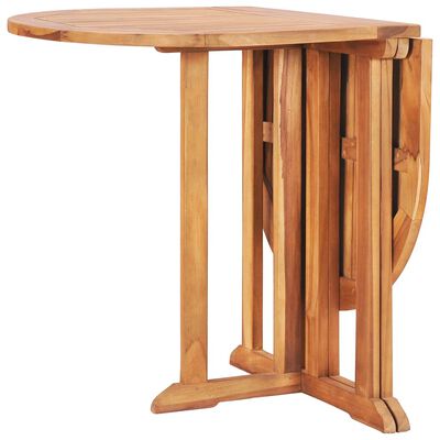 vidaXL طاولة حديقة قابلة للطي شكل فراشة 120×70×75 سم خشب ساج صلب