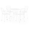 3070609 vidaXL 5 Piece Bistro Set Cast Aluminium White(315575+315584) - Untranslated