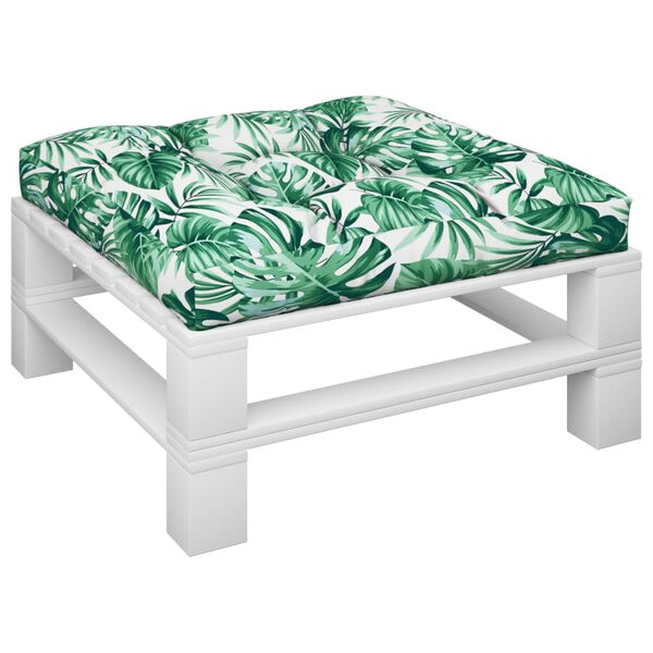 vidaXL وسادة أريكة باليت نمط أوراق 70&times;70&times;12 سم