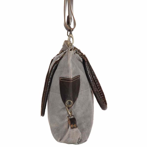 vidaXL حقيبة يد نجمة رمادي داكن 63 &times; 41 سم خيش