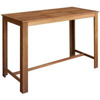 vidaXL طاولة بار خشب أكاسيا صلب 150×70×105 سم