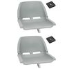 vidaXL 4 Piece Foldable Boat Seat Set Grey - Untranslated