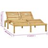 vidaXL سرير تشمّس مزدوج خشب صنوبر مُشرًّب أخضر
