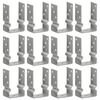 vidaXL Fence Anchors 12 pcs Silver 9x6x15 cm Galvanised Steel - Untranslated