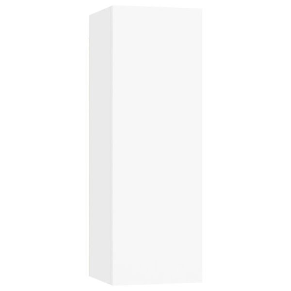 vidaXL خزانة تلفزيون أبيض 30.5&times;30&times;90 سم خشب صناعي