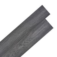 vidaXL لوح الأرضيات ذاتي اللصق PVC أسود وأبيض 5.02 مترمربع 2 مم