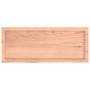 vidaXL سطح طاولة لون بني فاتح 100*40*(2-4) سم خشب بلوط صلب معالج
