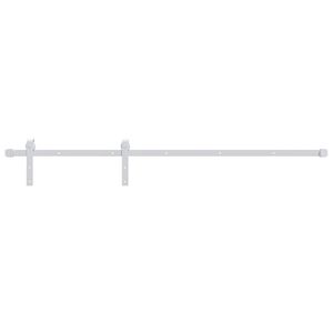 vidaXL مجموعة أدوات الباب المنزلق 200 سم من الفولاذ الأبيض