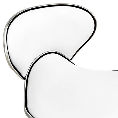 vidaXL كرسي صالون السبا أبيض جلد صناعي