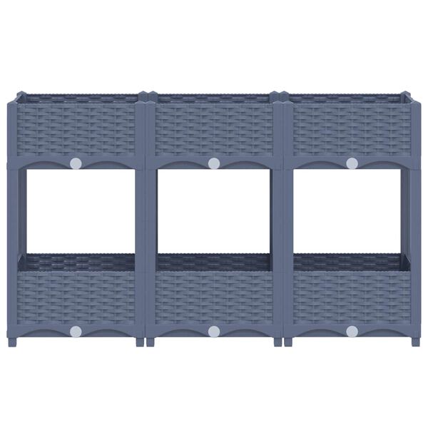 vidaXL حوض زراعي مرتفع 120×40×71 سم بولي بروبيلين