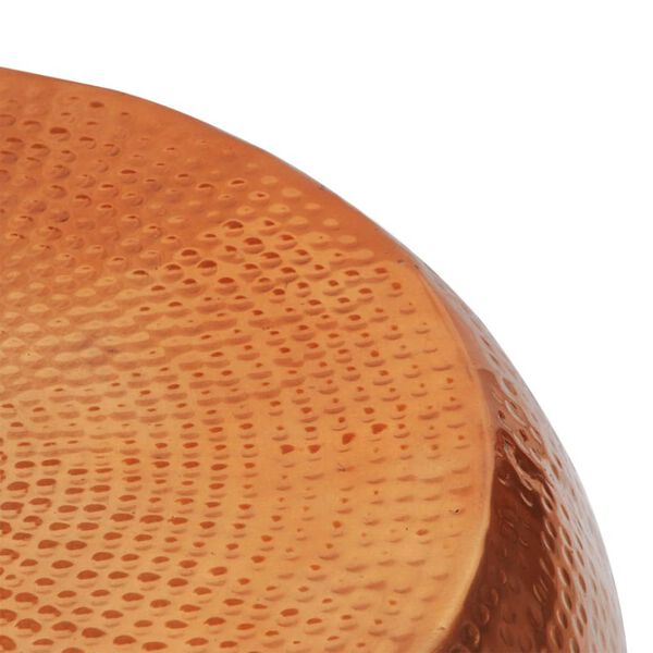 vidaXL طاولة قهوة ألومنيوم مطروق لون نحاسي