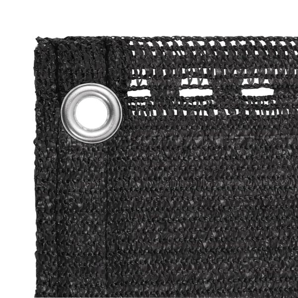 vidaXL حاجز شرفة HDPE 400×75 سم أنثراسيت