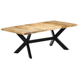 247427 vidaXL طاولة سفرة 200x100x75 سم خشب مانجو صلب