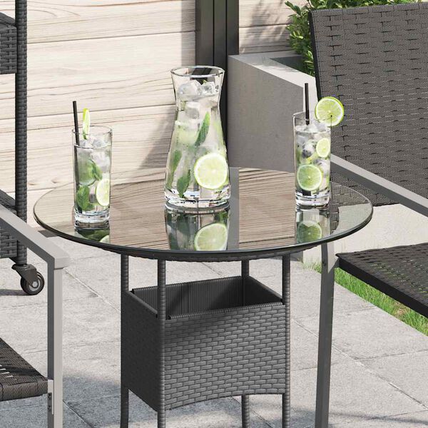 vidaXL سطح طاولة زجاج مقوى دائري 500 ملم