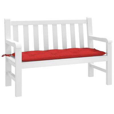 vidaXL وسادة مقعد حديقة أحمر 120×50×7 سم قماش