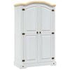 282620 vidaXL Wardrobe Mexican Pine Corona Range 2 Doors White - Untranslated