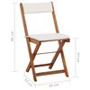 vidaXL طقم بيسترو 3 قطع قابل للطي مع وسائد خشب سنط صلب