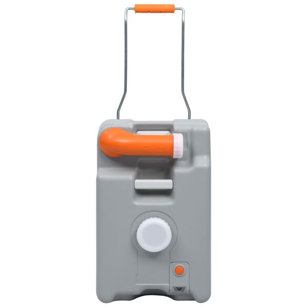 vidaXL خزان مياه بعجلات للتخييم 25 لتر رمادي