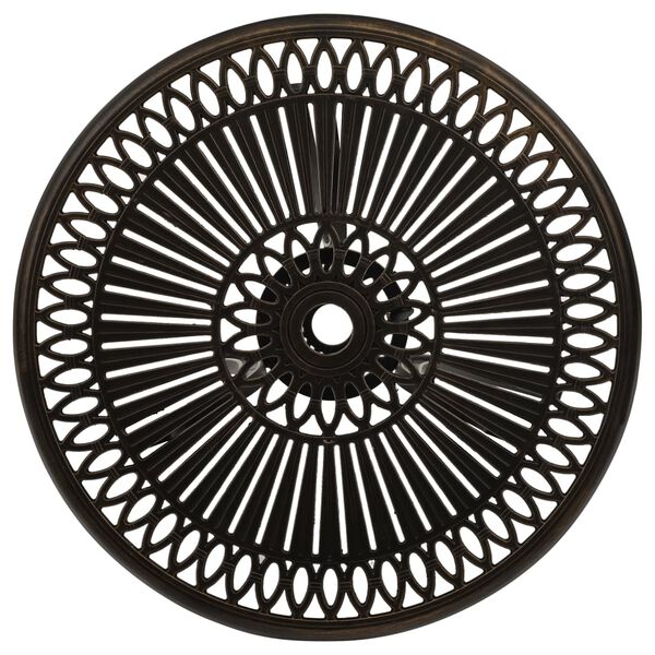 vidaXL طاولة حديقة برونزي 62&times;62&times;65 سم ألومنيوم مصبوب