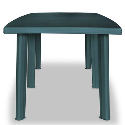 vidaXL طاولة حديقة أخضر 210×96×72 سم بلاستيك