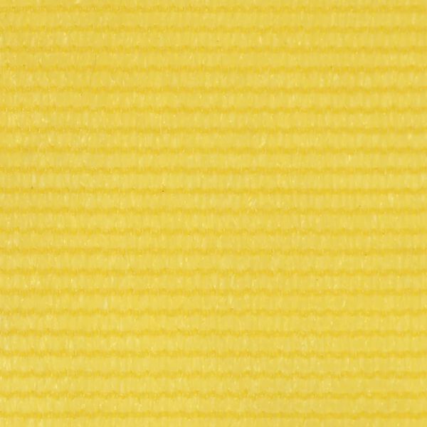 vidaXL ساتر شرفة أصفر 75×600 سم HDPE