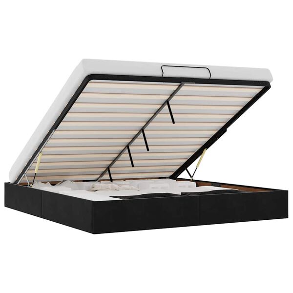 vidaXL إطار سرير بوف دون مرتبة لون أسود 200x90 سم مخمل