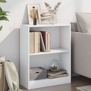 vidaXL رف كتب أبيض 60&times;24&times;76 سم خشب صناعي