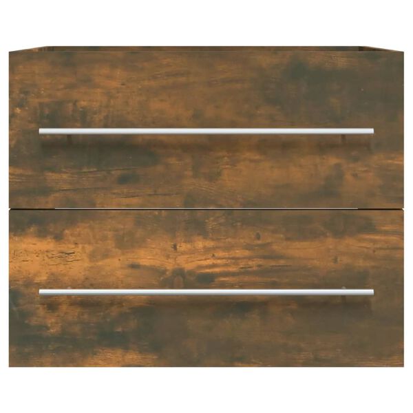 vidaXL خزانة مغسلة أوك مدخن 60&times;38,5&times;48 سم خشب صناعي